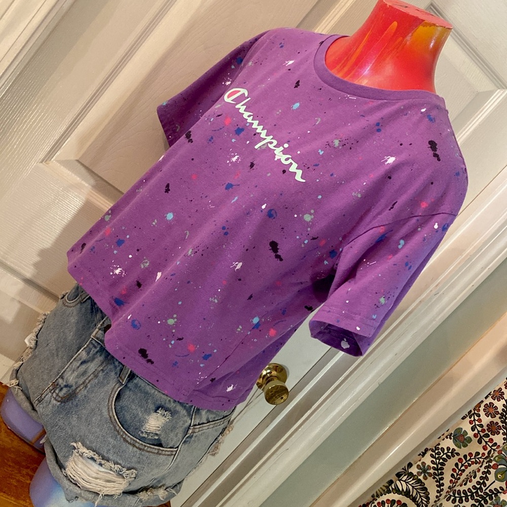 Champion Purple Splatter Short Sleeve Tee - Picture 4 of 8